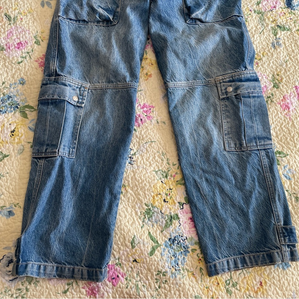 Free people cargo denim baggy pants - Picture 4 of 6